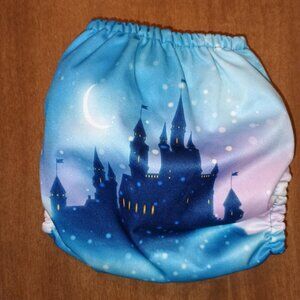 Fairytale Castle OS Pocket Cloth Diaper with Suede Inner by Mama Koala